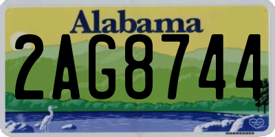AL license plate 2AG8744