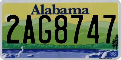 AL license plate 2AG8747