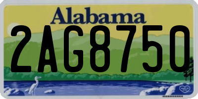 AL license plate 2AG8750