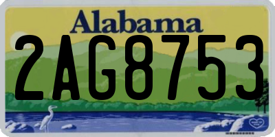 AL license plate 2AG8753