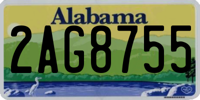 AL license plate 2AG8755