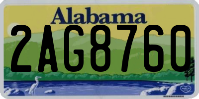 AL license plate 2AG8760