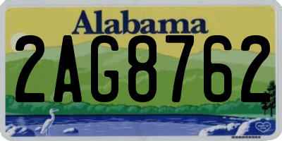 AL license plate 2AG8762
