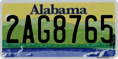 AL license plate 2AG8765