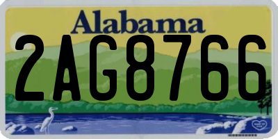 AL license plate 2AG8766