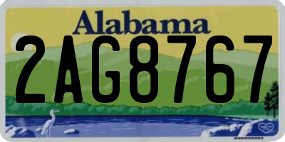 AL license plate 2AG8767