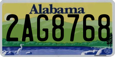 AL license plate 2AG8768
