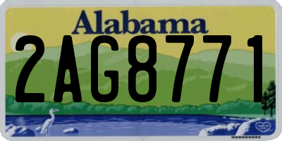 AL license plate 2AG8771