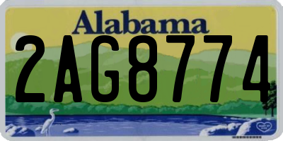 AL license plate 2AG8774