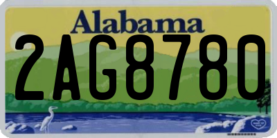 AL license plate 2AG8780