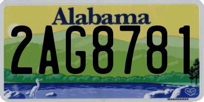 AL license plate 2AG8781
