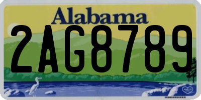 AL license plate 2AG8789