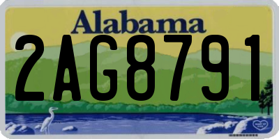 AL license plate 2AG8791