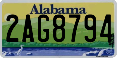 AL license plate 2AG8794