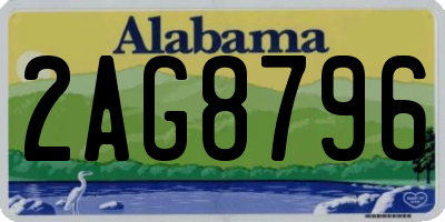 AL license plate 2AG8796
