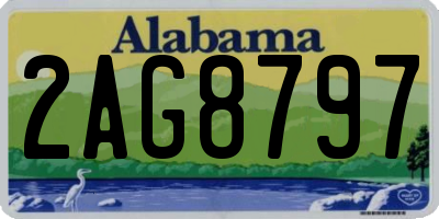 AL license plate 2AG8797
