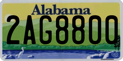 AL license plate 2AG8800