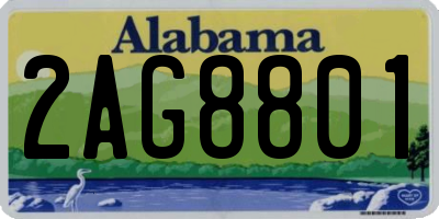 AL license plate 2AG8801