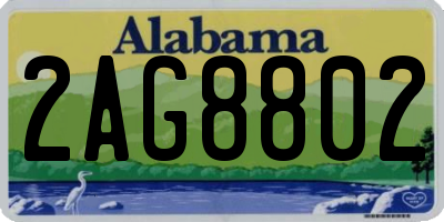 AL license plate 2AG8802