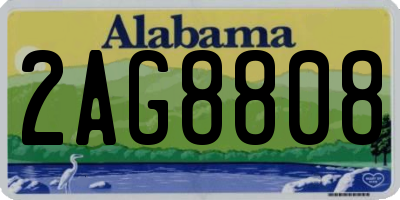 AL license plate 2AG8808