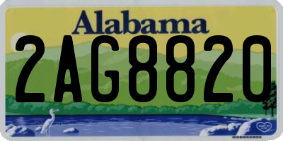 AL license plate 2AG8820