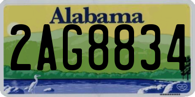 AL license plate 2AG8834