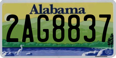 AL license plate 2AG8837