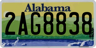 AL license plate 2AG8838