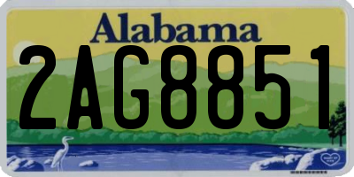 AL license plate 2AG8851