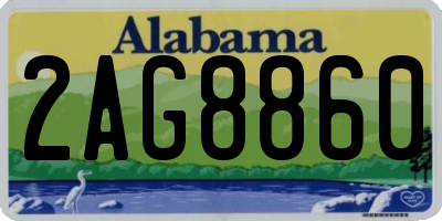 AL license plate 2AG8860