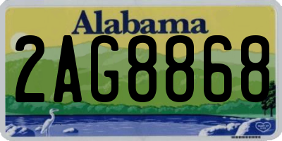 AL license plate 2AG8868