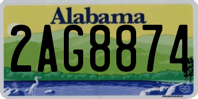 AL license plate 2AG8874