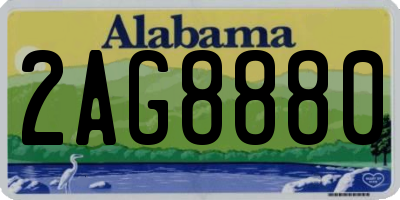 AL license plate 2AG8880