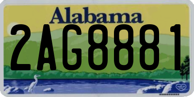 AL license plate 2AG8881