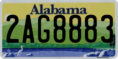 AL license plate 2AG8883
