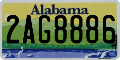 AL license plate 2AG8886
