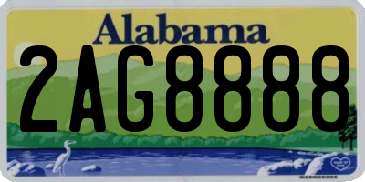 AL license plate 2AG8888