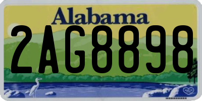 AL license plate 2AG8898