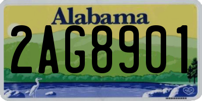 AL license plate 2AG8901