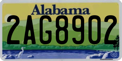 AL license plate 2AG8902