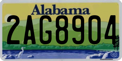 AL license plate 2AG8904