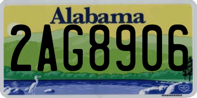 AL license plate 2AG8906