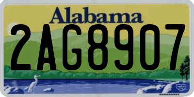 AL license plate 2AG8907