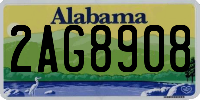 AL license plate 2AG8908