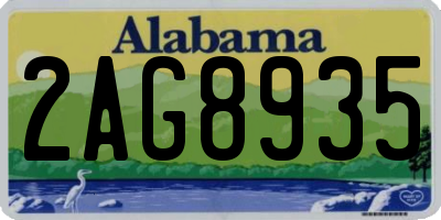 AL license plate 2AG8935