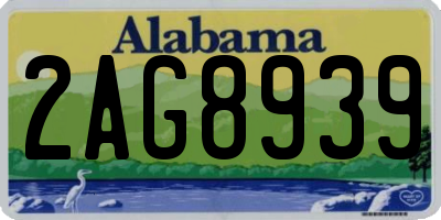 AL license plate 2AG8939