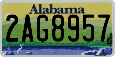 AL license plate 2AG8957