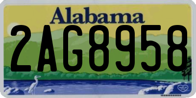 AL license plate 2AG8958