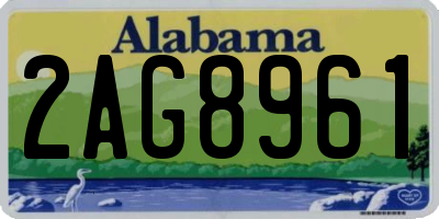 AL license plate 2AG8961