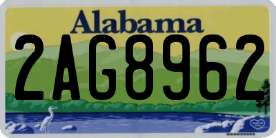 AL license plate 2AG8962